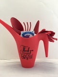 Brick Red | Mother's Day Gift | Mother of the Bride | Teacher | Father's Day | Gift | Garden Watering Can Tools and Gloves | Set