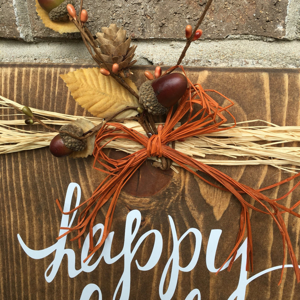 Happy Fall Ya'll - Rustic Wooden - Fall - Sign
