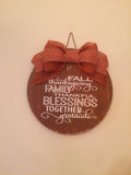 18" Round Wooden Thanksgiving Sayings Door Wreath / Sign FREE SHIPPING