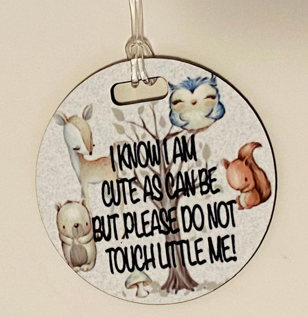 Woodland Animals - Germ Tag - Stroller Car Seat - Do Not Touch - Baby Newborn Preemie - Baby Shower Gift