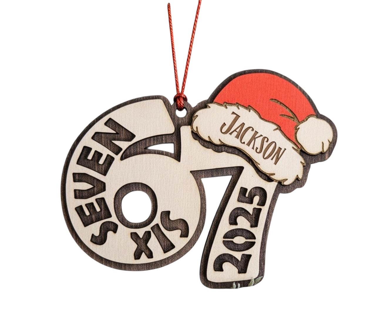 Personalized - 6 7 - Christmas Tree - Ornament