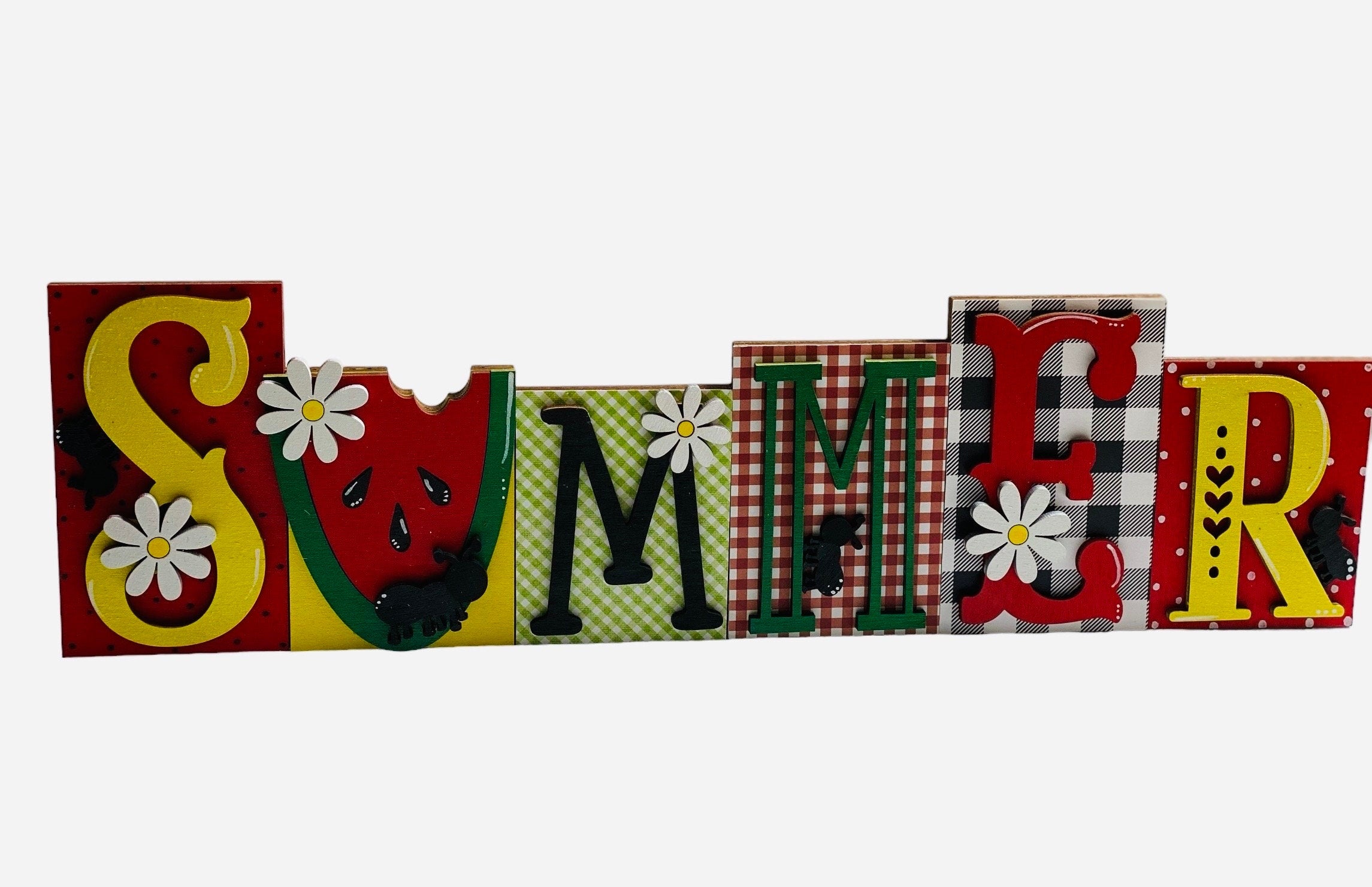 Summer | Block Standup | Decorative | Shelf Sitter