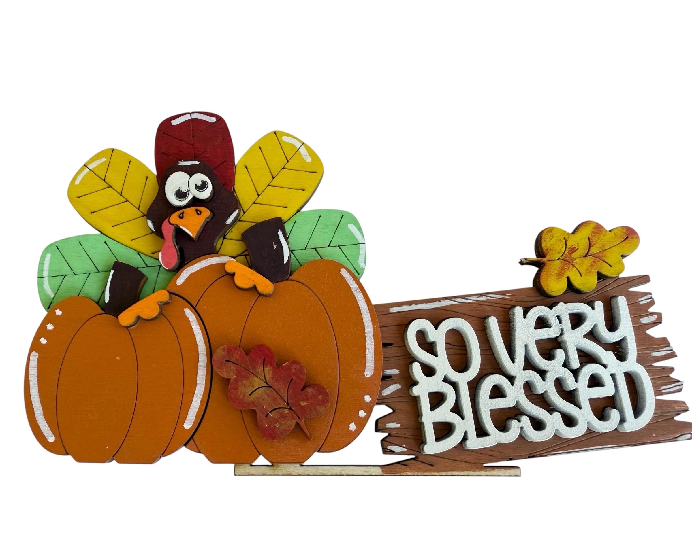Add On Thanksgiving Turkey - Interchangeable Lantern - Stand up - Door Sign
