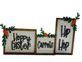 Hoppy Easter | Decorative 3 Signs | Shelf Sitter | Spring Decor | Carrots | Hip Hop