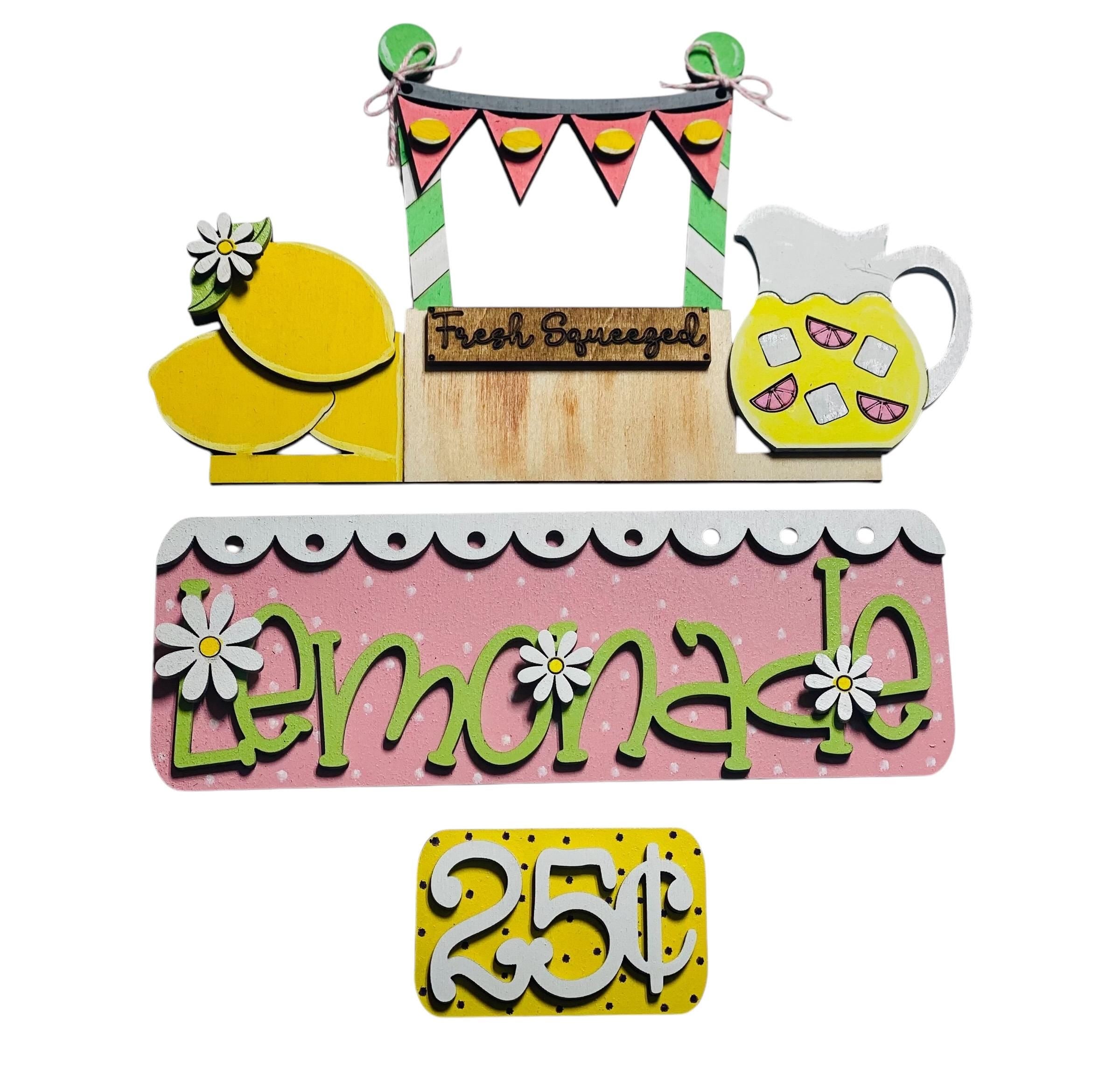 Add On Summer Lemonade Set - Interchangeable- Vintage Truck - Stand up - Door Sign