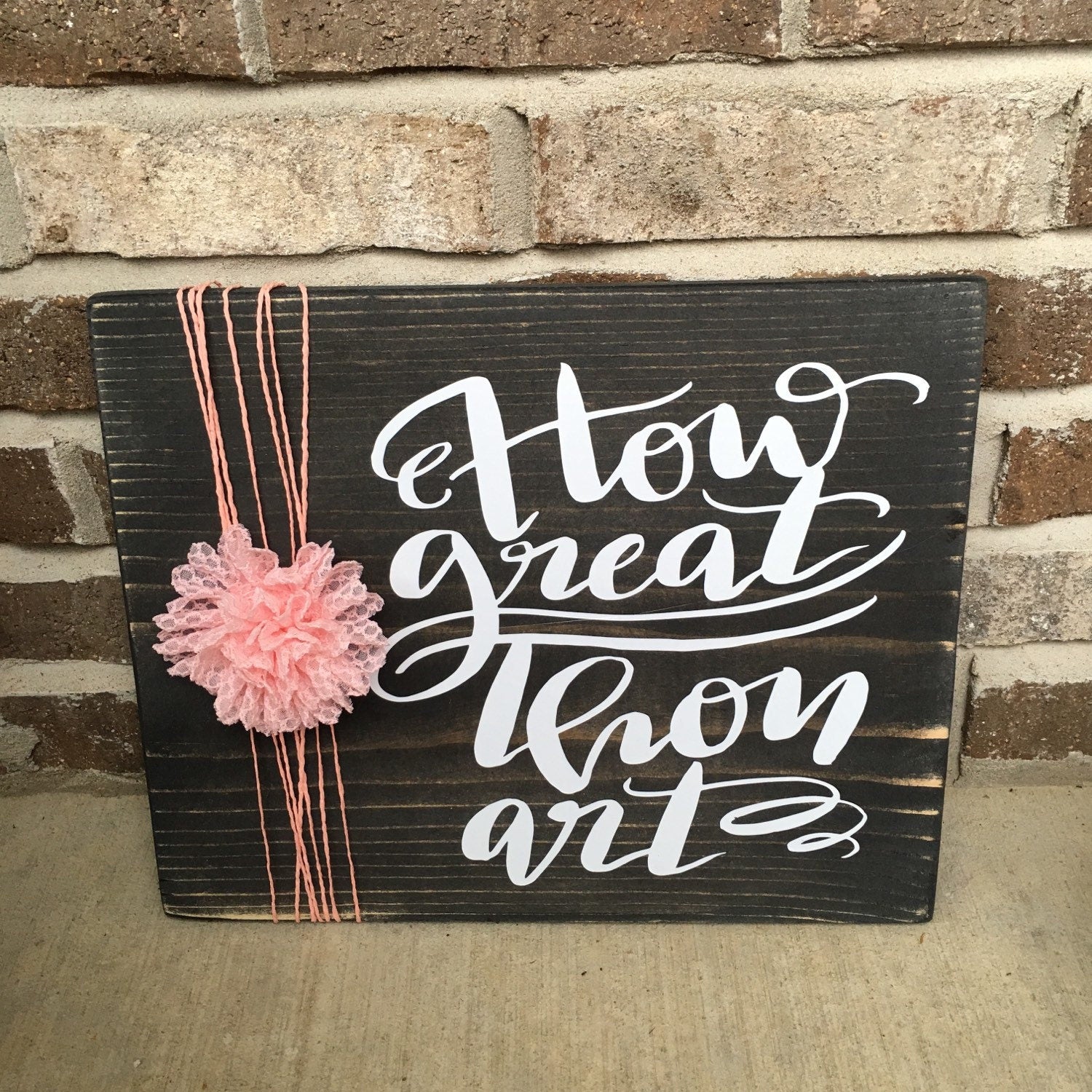 How Great Thou Art Religious Rustic  Wooden Wall Sign