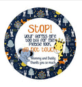 Safari - Zoo Animals - Germ Tag - Stroller Car Seat - Do Not Touch - Baby Newborn Preemie - Baby Shower Gift