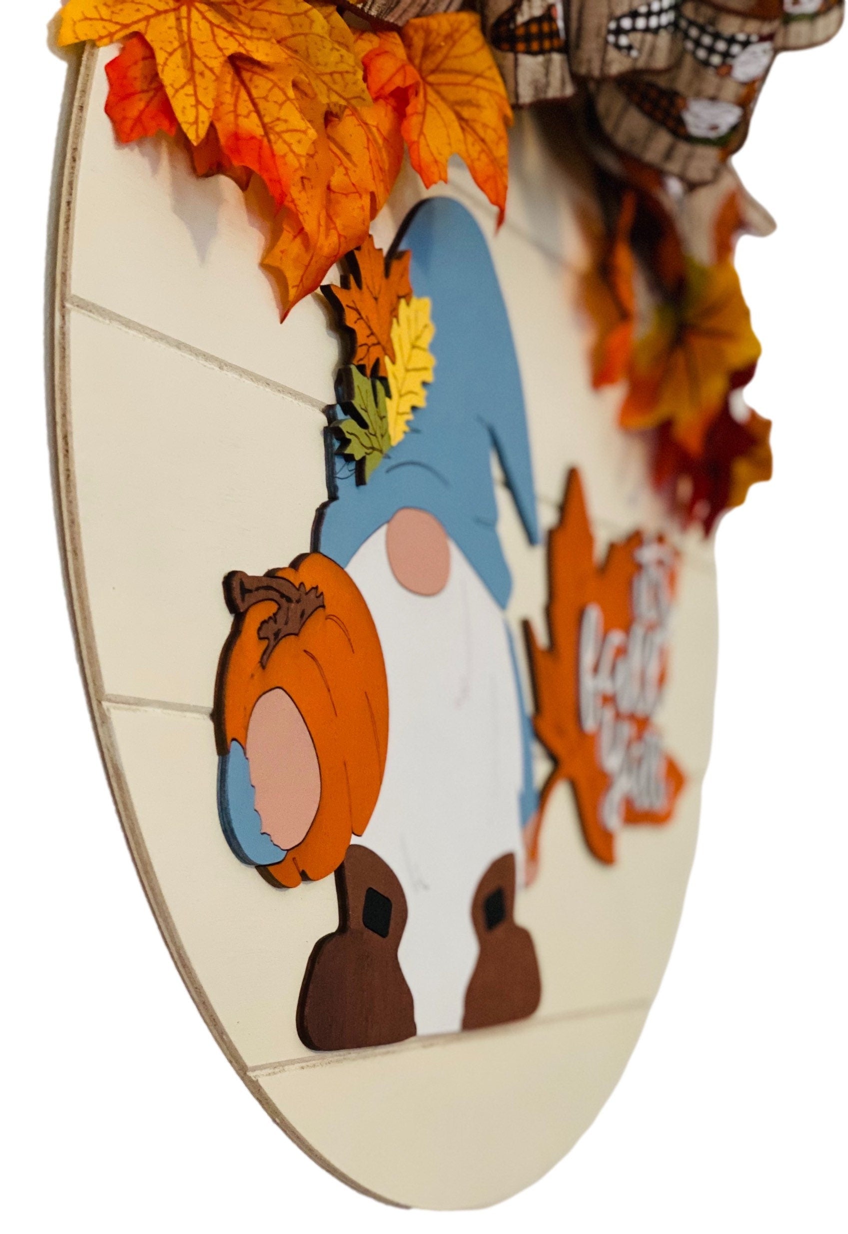 It’s Fall Y'all - Gnome - 18" Wooden - Fall Door Sign / Wreath