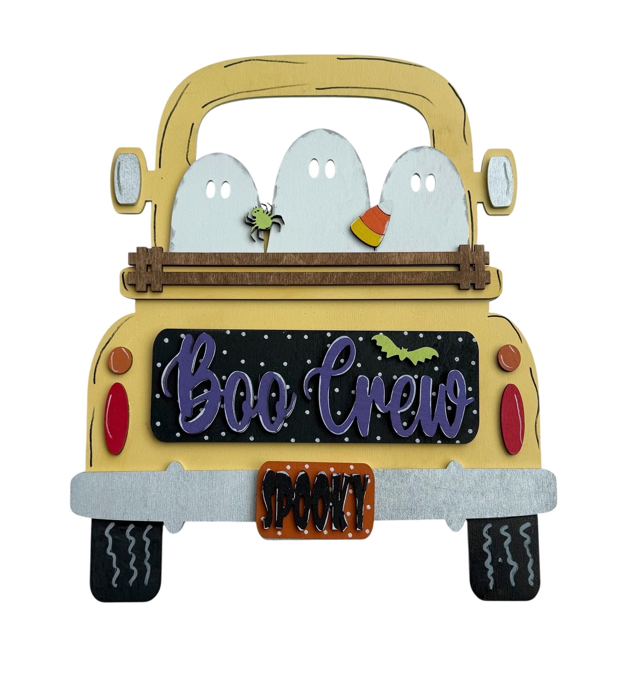 DIY Blank - Boo Crew - Truck Insert - Stand Up Shelf Sitter - Home Decor