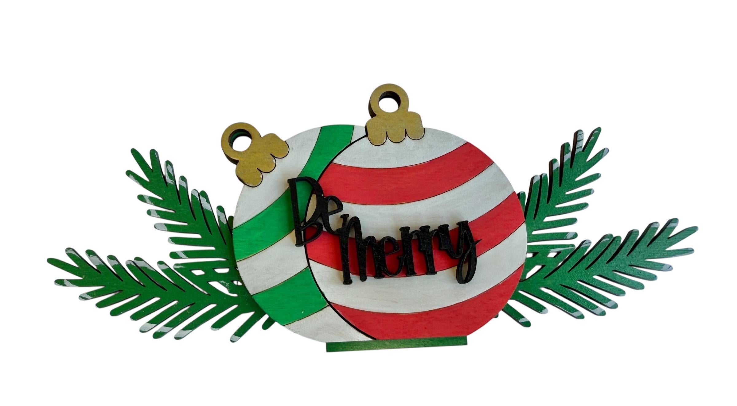 Add On Christmas Ornaments - Interchangeable Lantern - Stand up - Door Sign