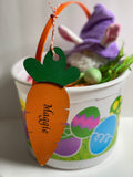 Personalized Engraved - Carrot Easter Basket Tag - For Him or Her