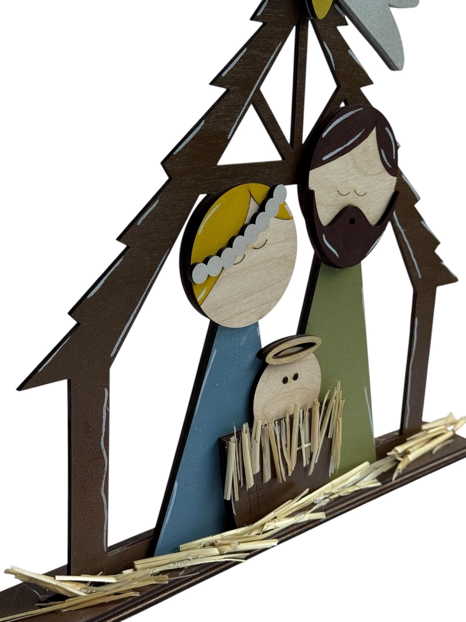 Christmas Nativity |  Manger | Xmas | Joy| Decorative | Shelf Sitter