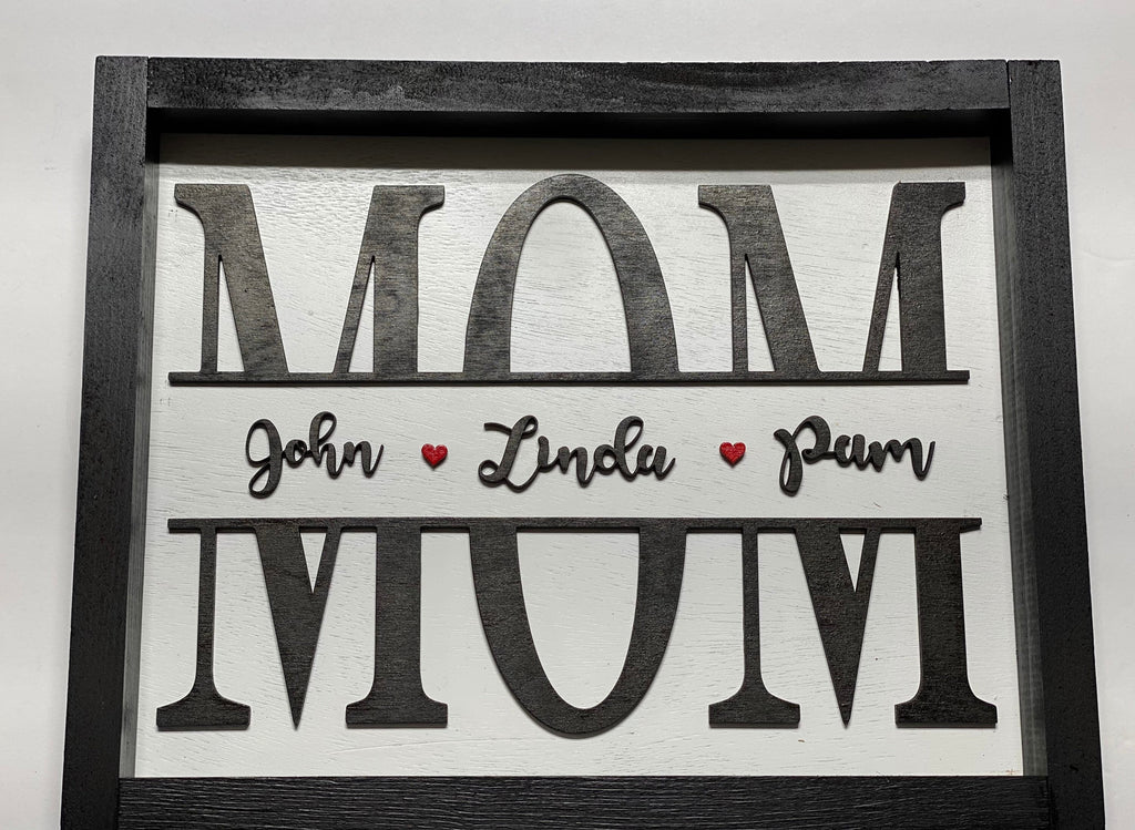 11” x 14” | Farmhouse | Personalized | Mom | Mothers Mother’s Day Gift | Framed | Rustic Wooden | Sign