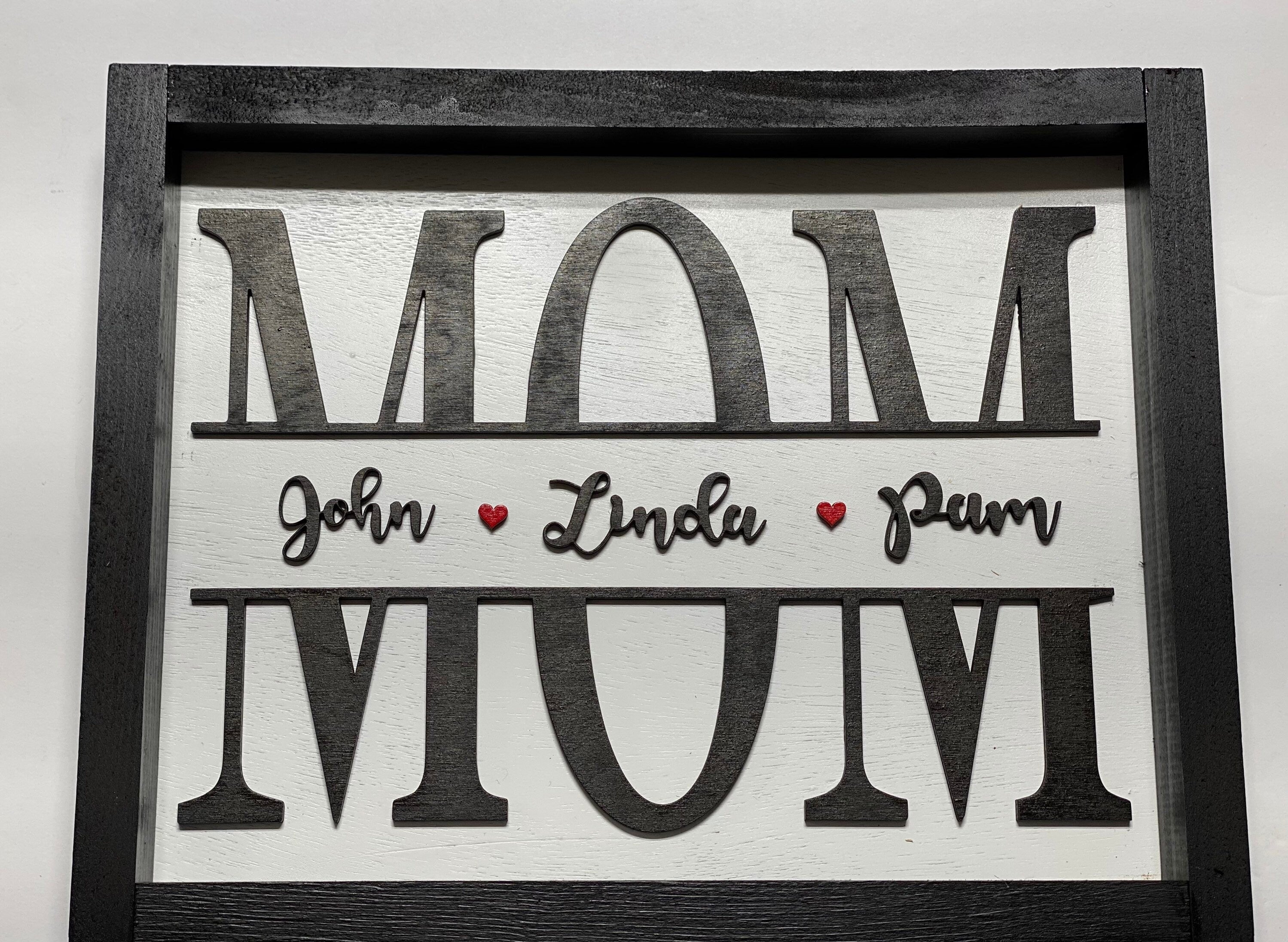 11” x 14” | Farmhouse | Personalized | Mom | Mothers Mother’s Day Gift | Framed | Rustic Wooden | Sign