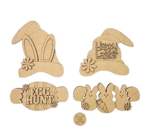 DIY Blank - Easter Set for Interchangeable Gnome Boy and Girl  - Stand Up Shelf Sitter - Home Decor