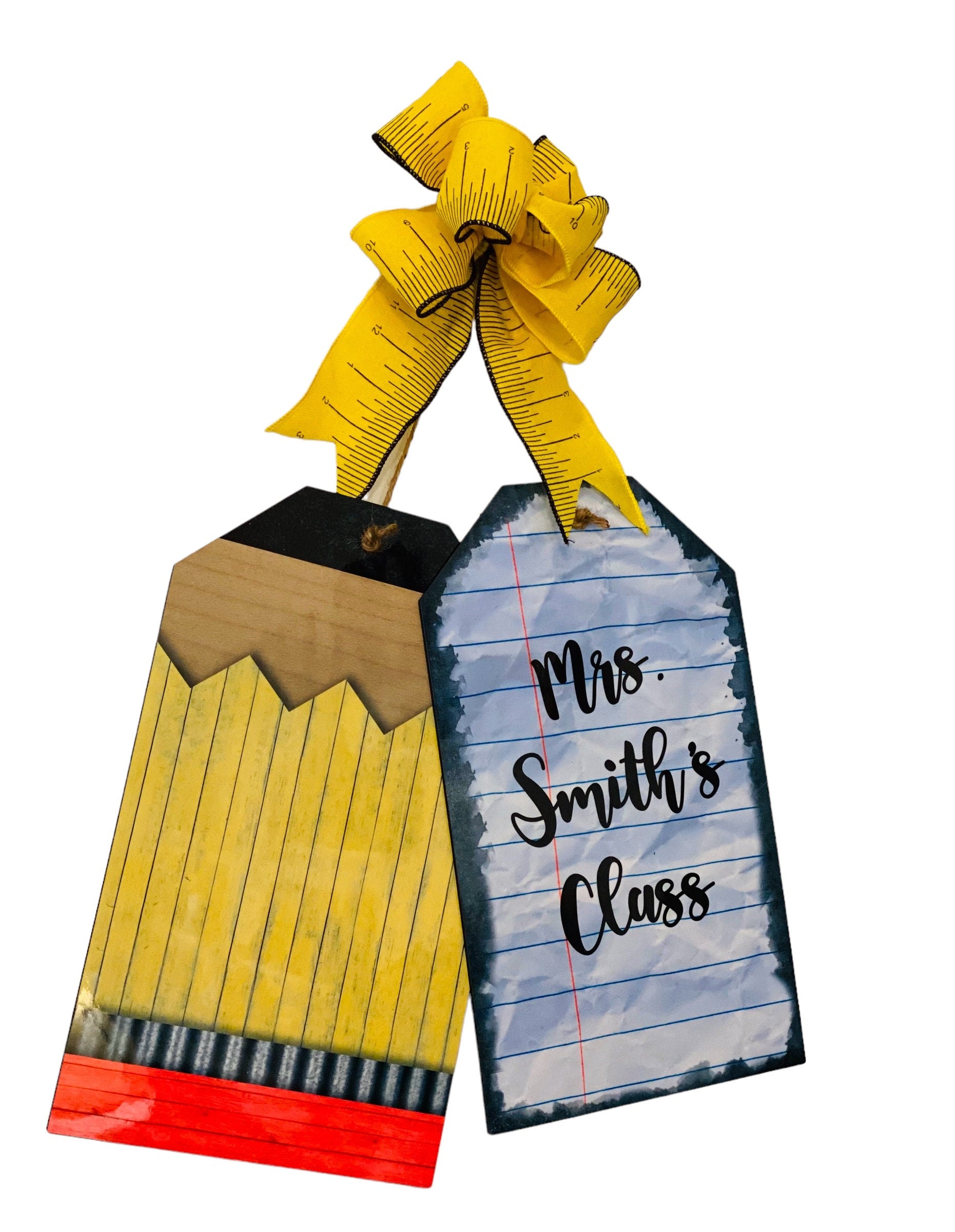 Teacher’s Room - Personalized Pencil  - Door Tags