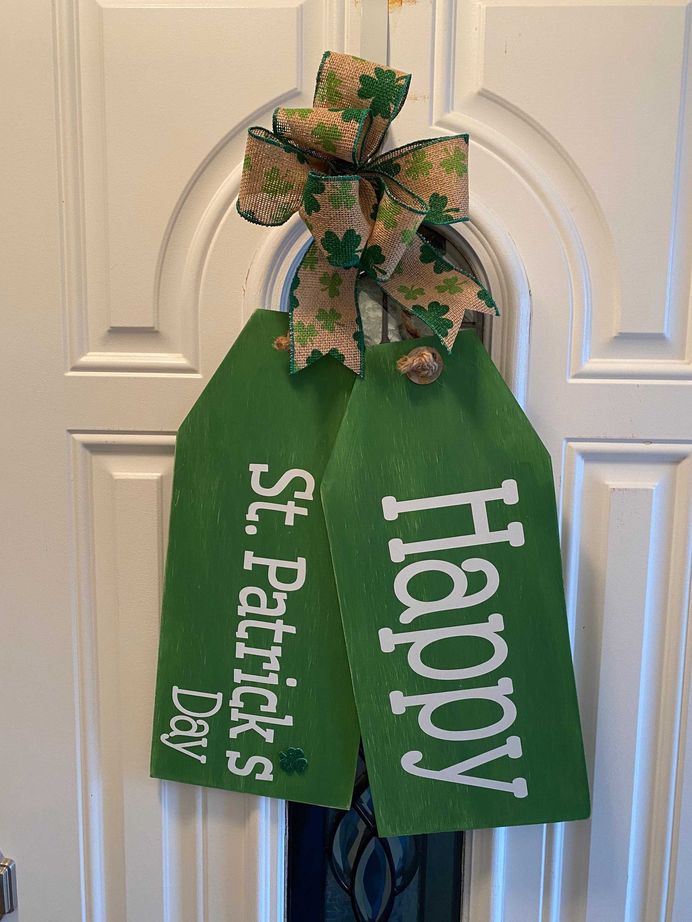 Happy St Patrick’s Day - Green Wooden - St Pat’s - Door Tags - Signs