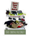 Ants and Bear Picnic- Tier Tray Set - SVG  File - Digital - Glowforge - Silhouette - Cricut