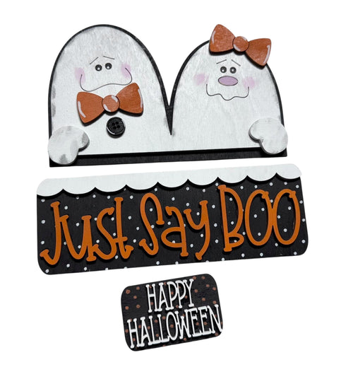 Add On Halloween - Just Say Boo - Ghost - Set - Interchangeable- Vintage Truck - Stand up - Door Sign