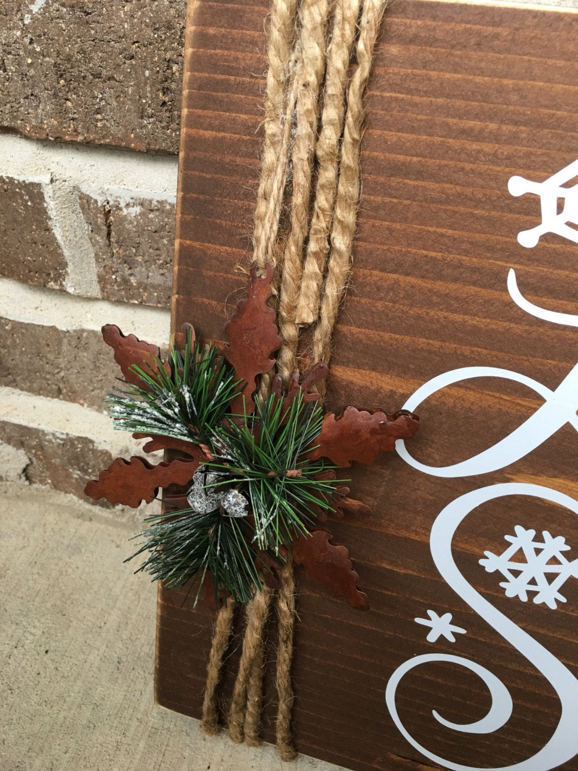 11" x 14" Let It Snow Rustic Wooden Christmas / Winter Sign