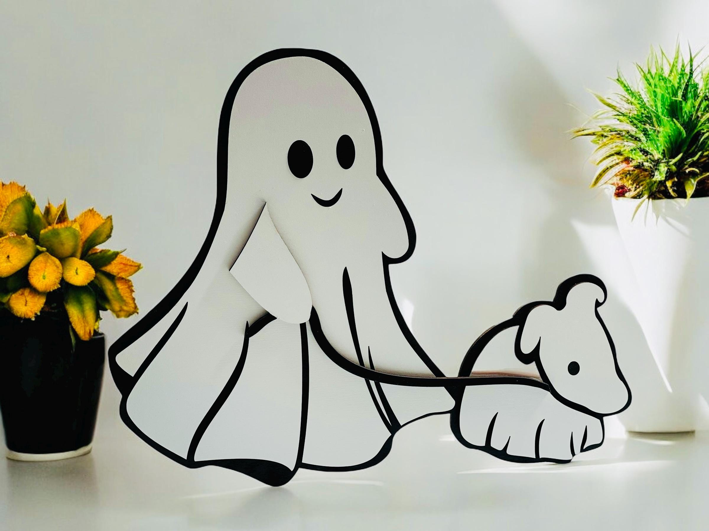Ghost Walking Ghost Dachshund | Dog | Happy Halloweenie | Decorative | Shelf Sitter