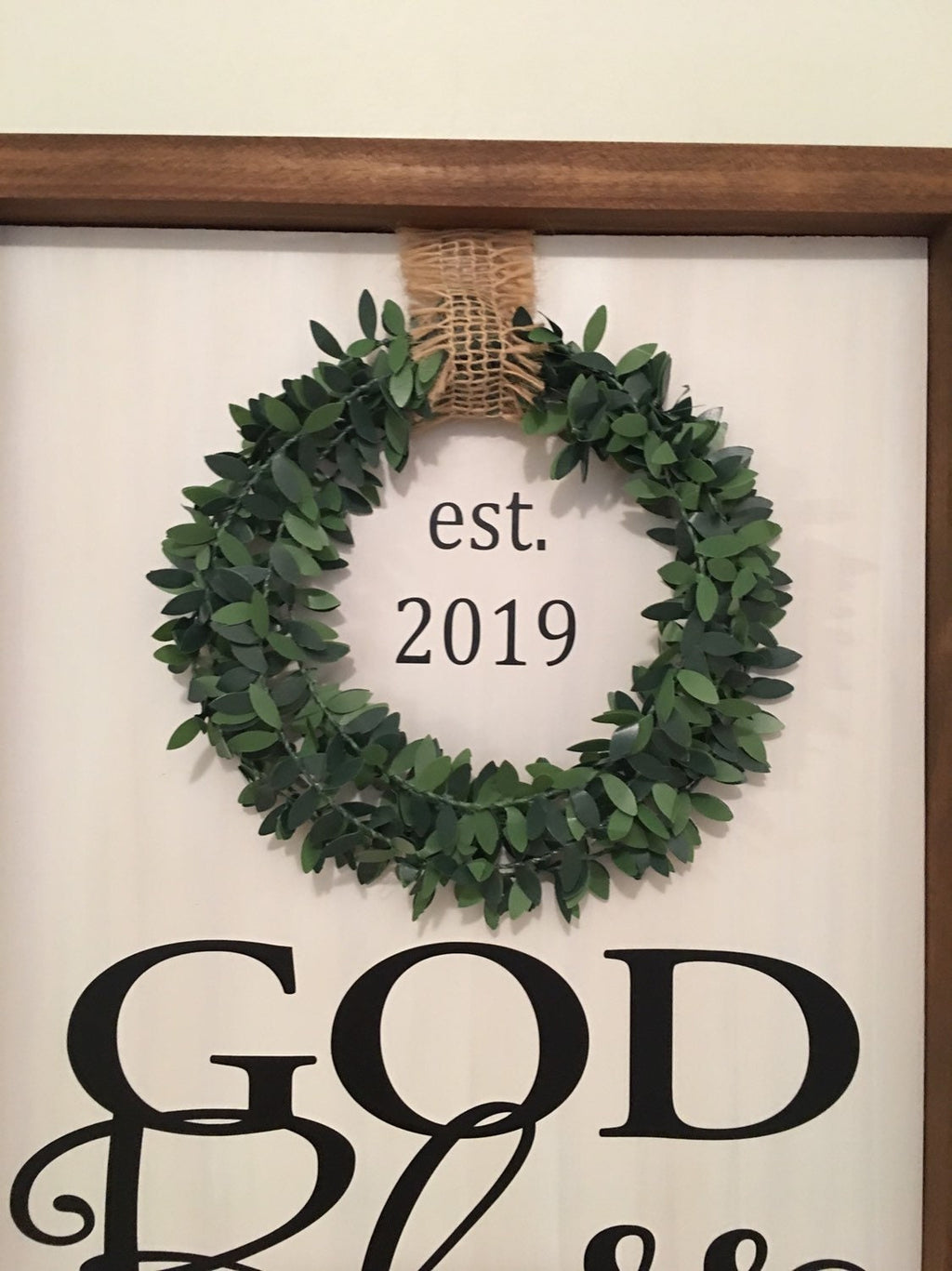 13" x 19" | Farmhouse | God Bless This Home | Framed | Rustic Wooden | Sign