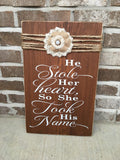 Rustic Wedding / Anniversary 11" x 18" Wooden Sign "Being Someone's First Love Is Great But Being Their Last Love Is Perfect" FREE SHIP