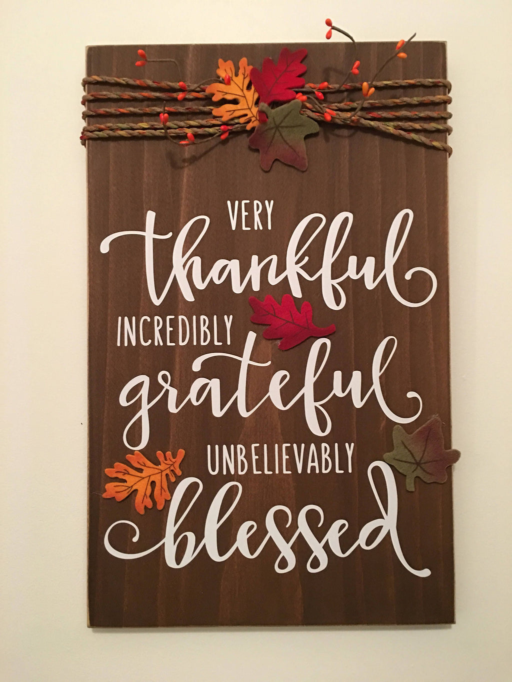 11" x 18" Rustic Wooden Fall / Thanksgiving /Fall Wedding Sign