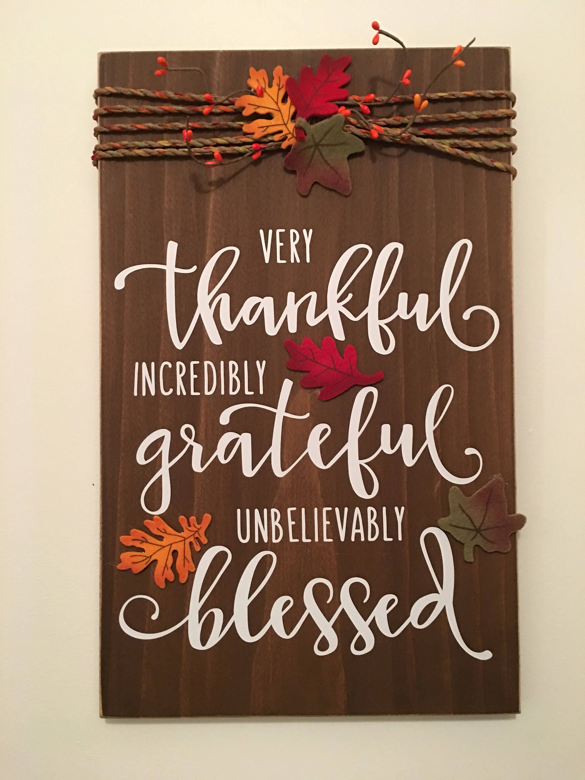11" x 18" Rustic Wooden Fall / Thanksgiving /Fall Wedding Sign