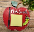 Apple - Post It /  Pen Holder - Teacher Gift Present - Teacher Appreciation
