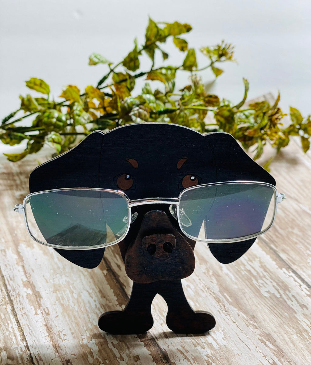 Dachshund - Doxie - Black and Tan - Dog - Eyeglass Stand - Holder