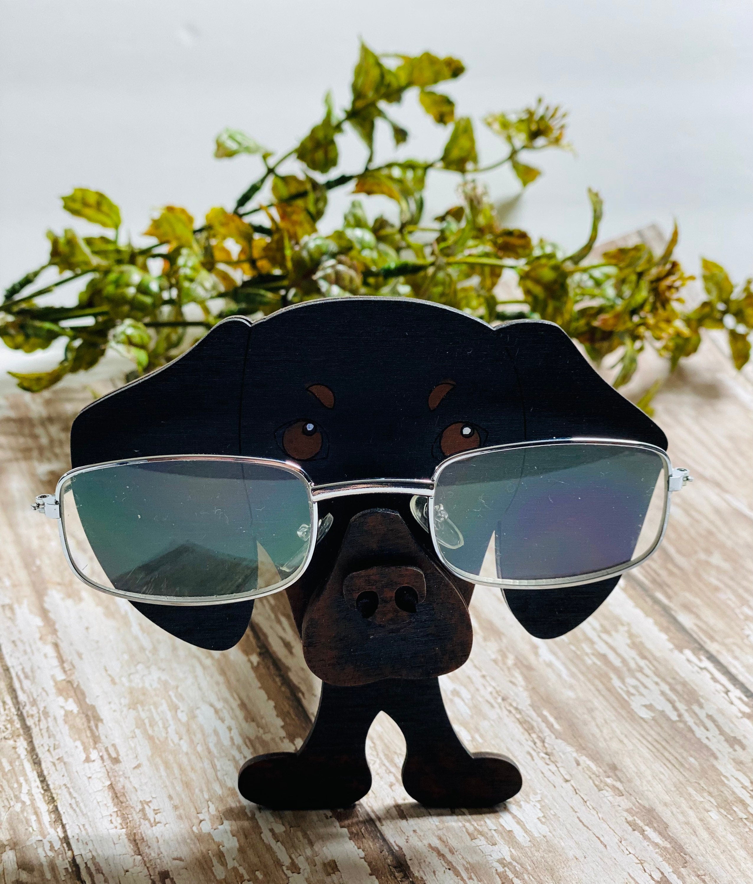 Dachshund - Doxie - Black and Tan - Dog - Eyeglass Stand - Holder