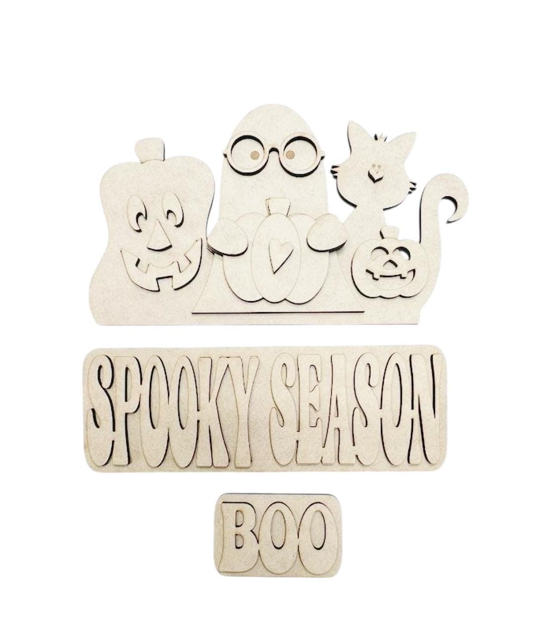 DIY Blank - Spooky Season - Truck Insert - Stand Up Shelf Sitter - Home Decor