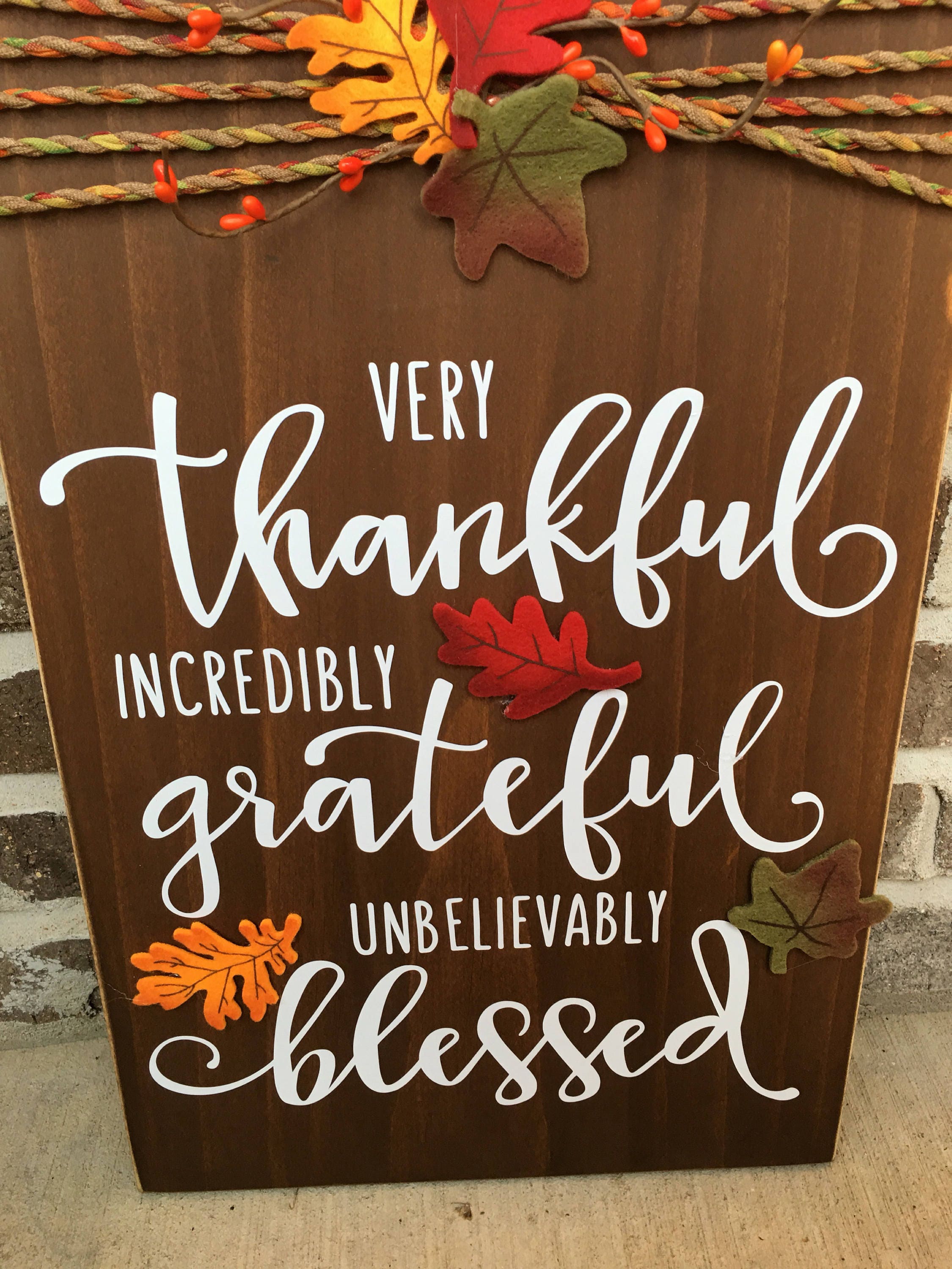 11" x 18" Rustic Wooden Fall / Thanksgiving /Fall Wedding Sign