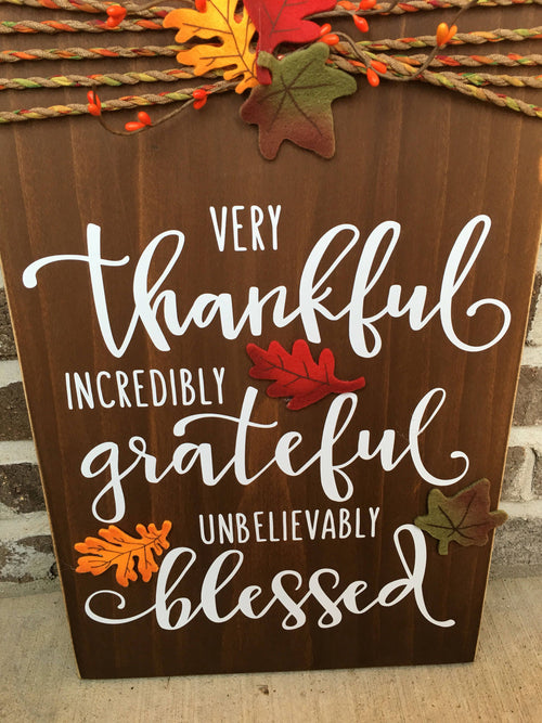 11" x 18" Rustic Wooden Fall / Thanksgiving /Fall Wedding Sign