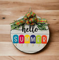 18" Round | Wooden | Summer | Popsicles | Pool | Porch Door Sign / Wreath