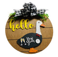 Add on Outfit - New Years - For Goose Goosey Interchangeable Large Round Wooden Shiplap Door Hanger / Wreath or Standup