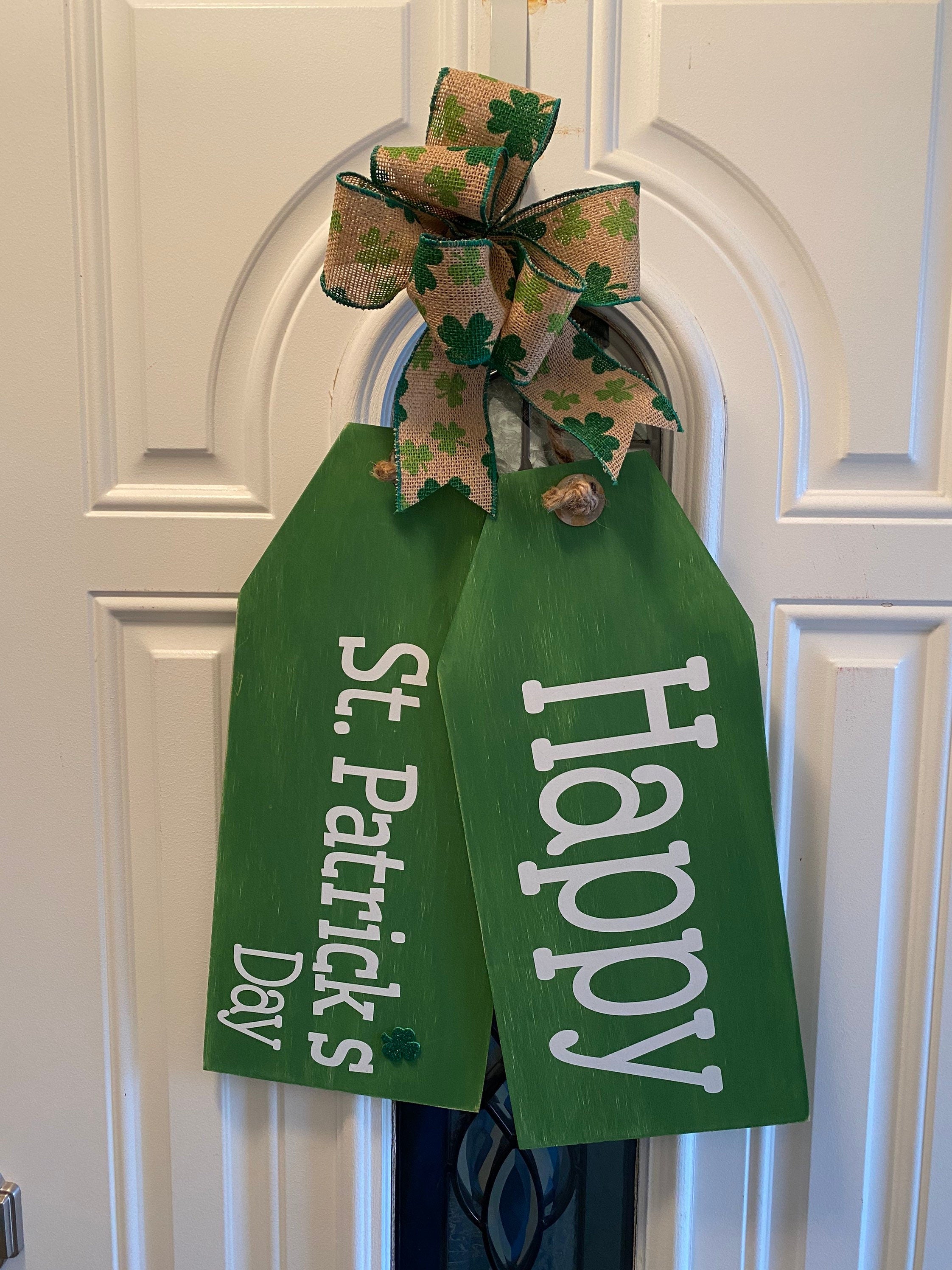 Happy St Patrick’s Day - Green Wooden - St Pat’s - Door Tags - Signs
