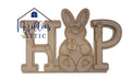 DIY Blank - Spring Decor - Easter Bunny Hop - Stand Up Shelf Sitter - Home Decor