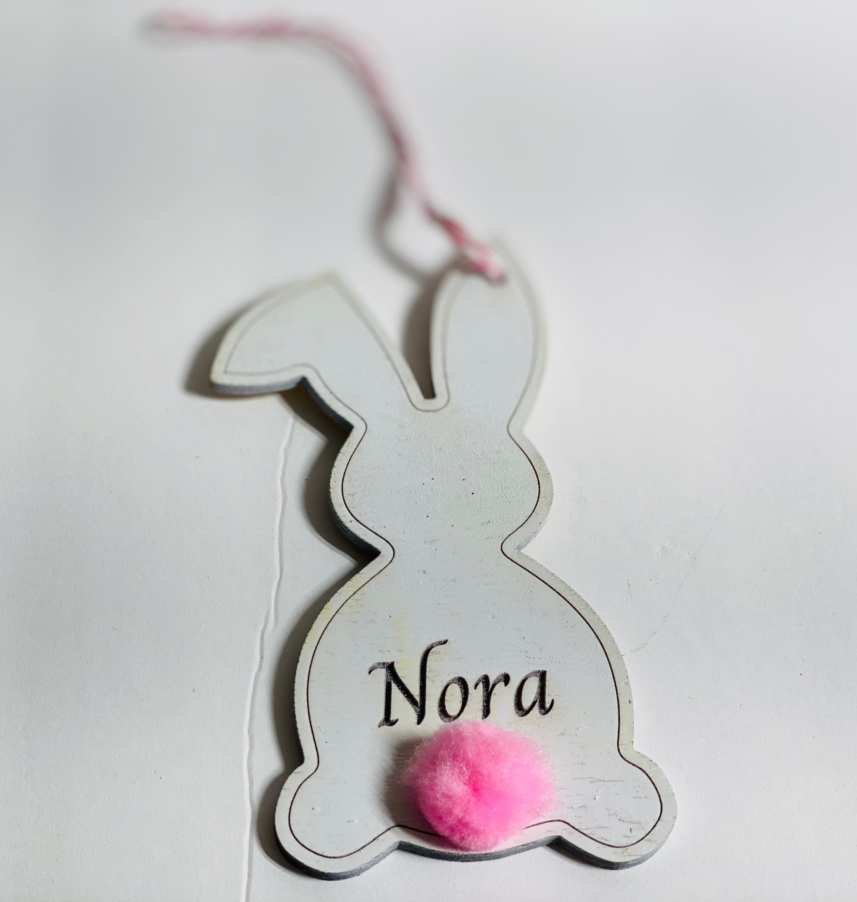 Personalized Engraved - Easter Bunny Basket Tag - For Him or Her