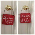 Adorable Rustic "Dear Santa" Wooden Reversible Christmas  Kid's Room Door Sign FREE SHIPPING