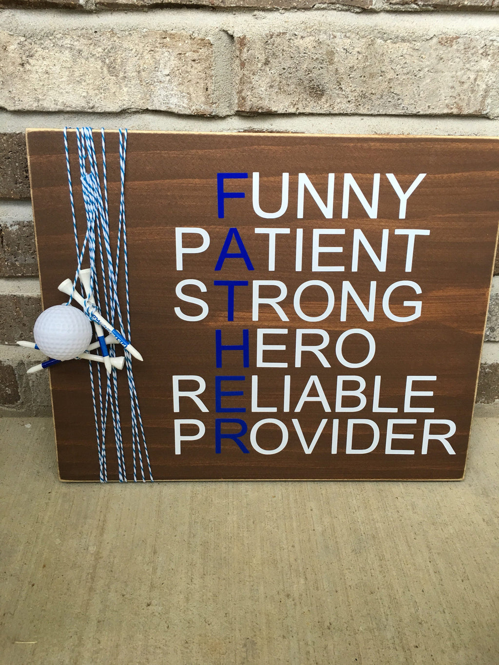Rustic Golfer Father's Day Gift / Father of the Bride Gift 11" x 14" Wooden Sign " FREE SHIPPING