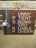 Rustic Golfer Father's Day Gift / Father of the Bride Gift 11" x 14" Wooden Sign " FREE SHIPPING