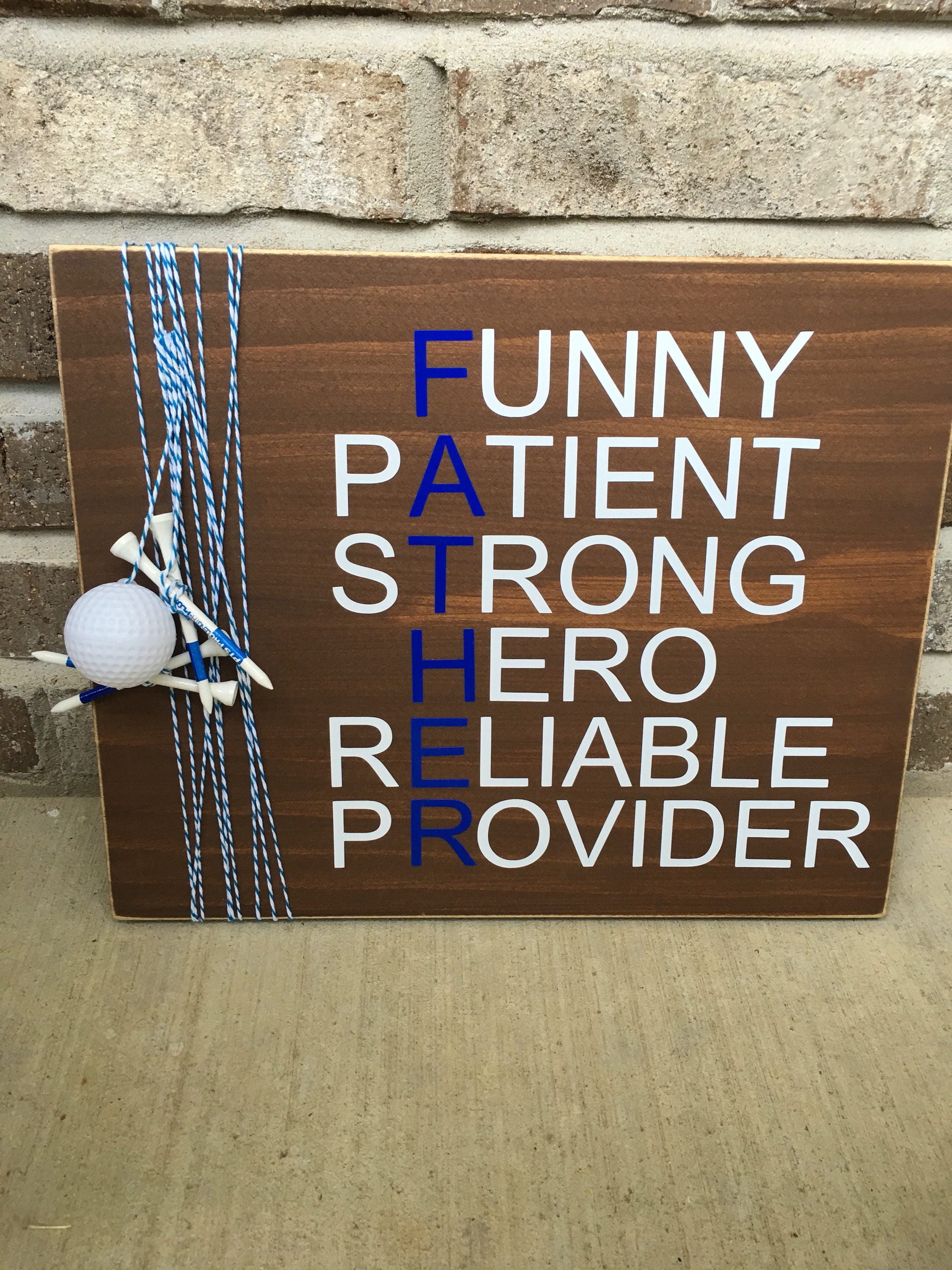 Rustic Golfer Father's Day Gift / Father of the Bride Gift 11" x 14" Wooden Sign " FREE SHIPPING