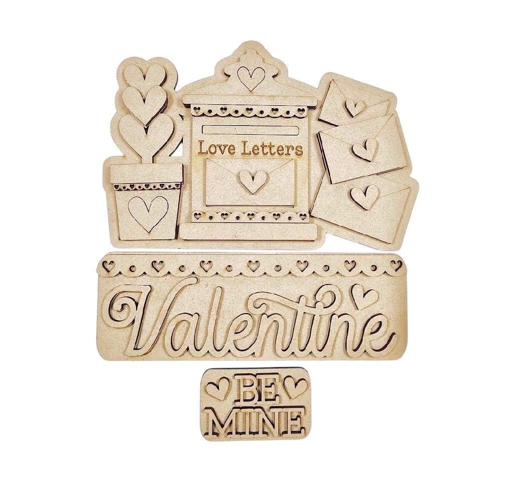 DIY Blank - Valentines Day - Be Mine - Truck Insert - Stand Up Shelf Sitter - Home Decor