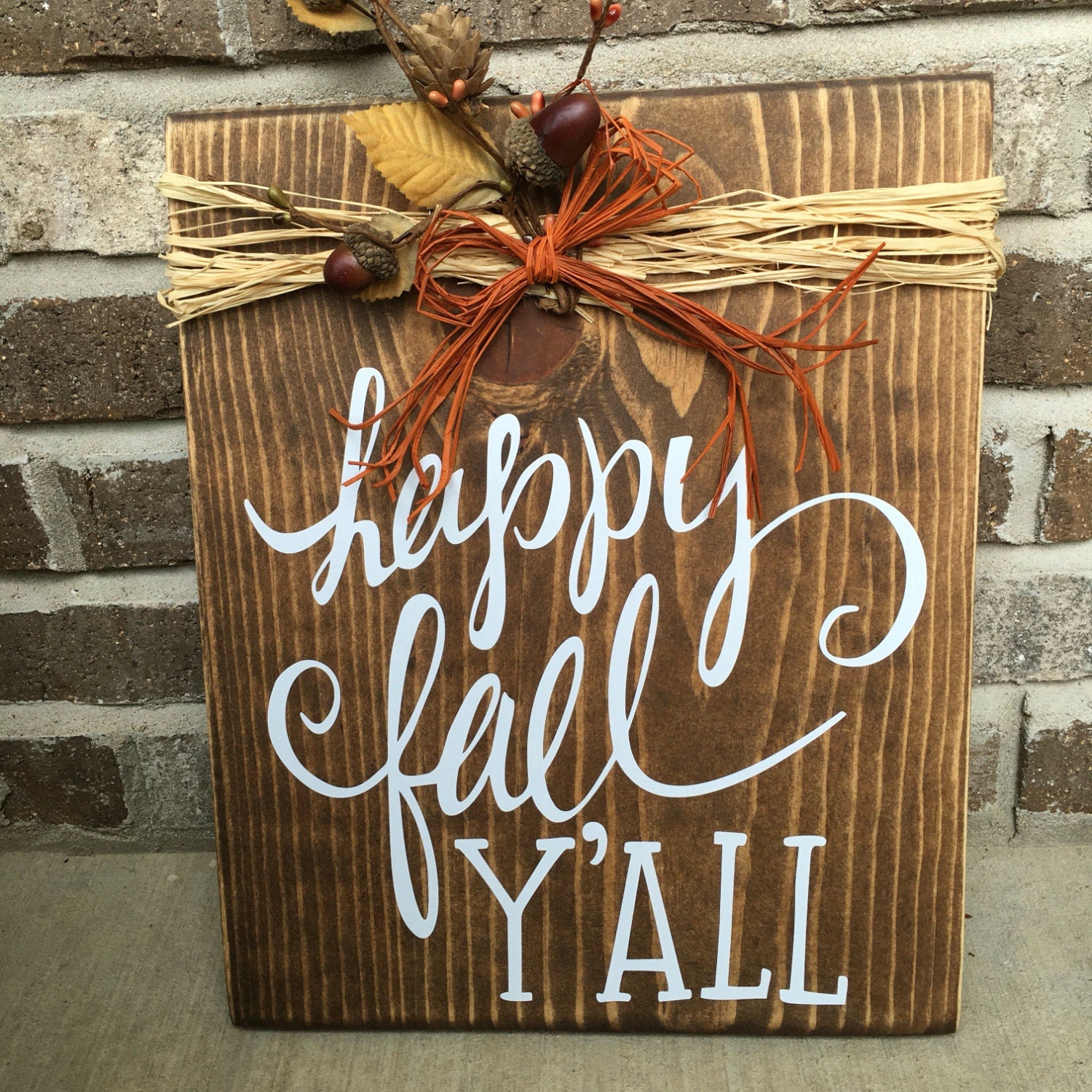 Happy Fall Ya'll - Rustic Wooden - Fall - Sign