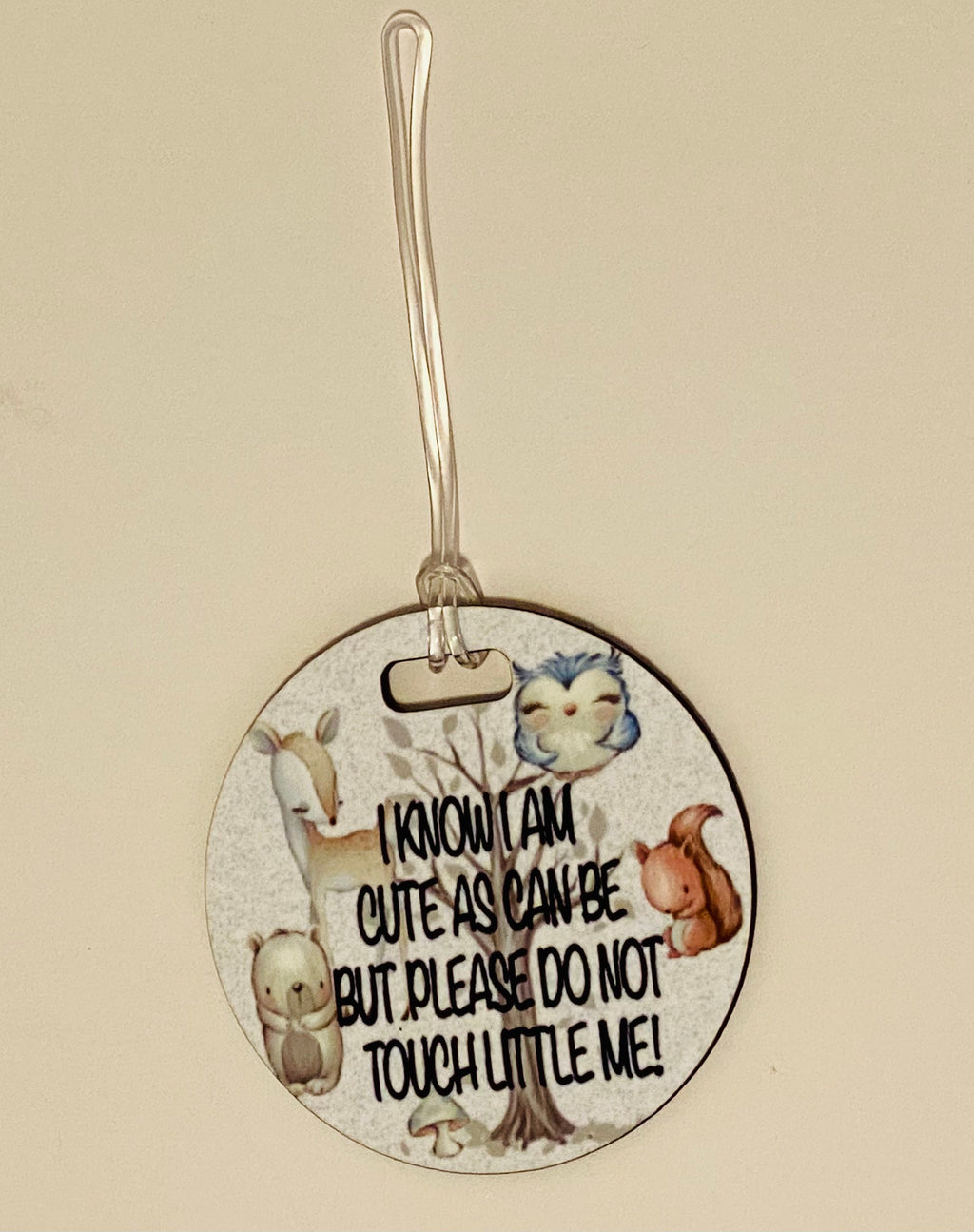 Woodland Animals - Germ Tag - Stroller Car Seat - Do Not Touch - Baby Newborn Preemie - Baby Shower Gift