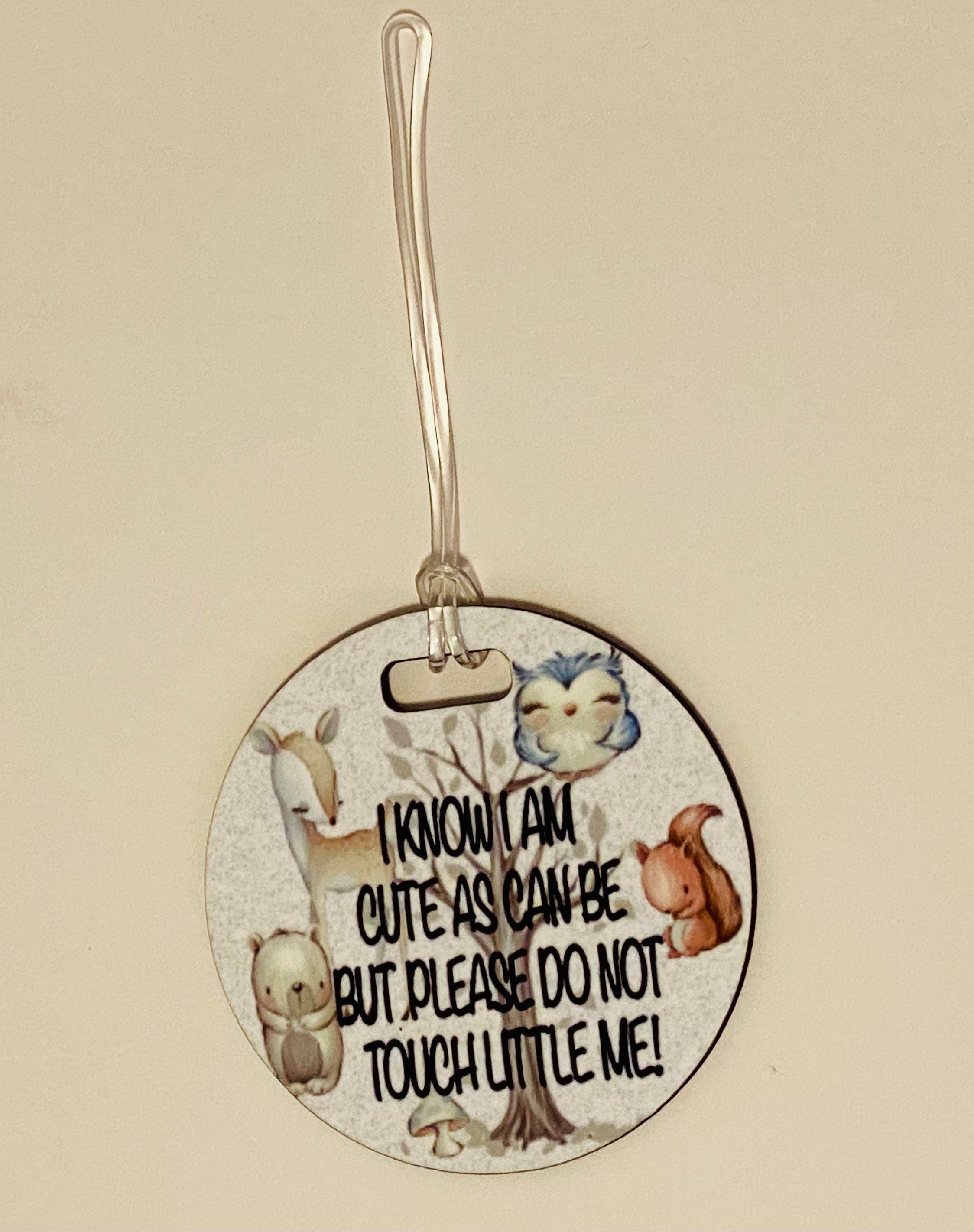 Woodland Animals - Germ Tag - Stroller Car Seat - Do Not Touch - Baby Newborn Preemie - Baby Shower Gift
