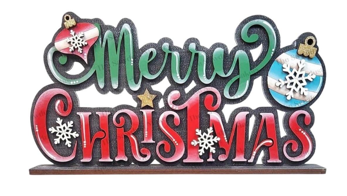 Merry Christmas | Xmas | Ornaments | Decorative | Shelf Sitter
