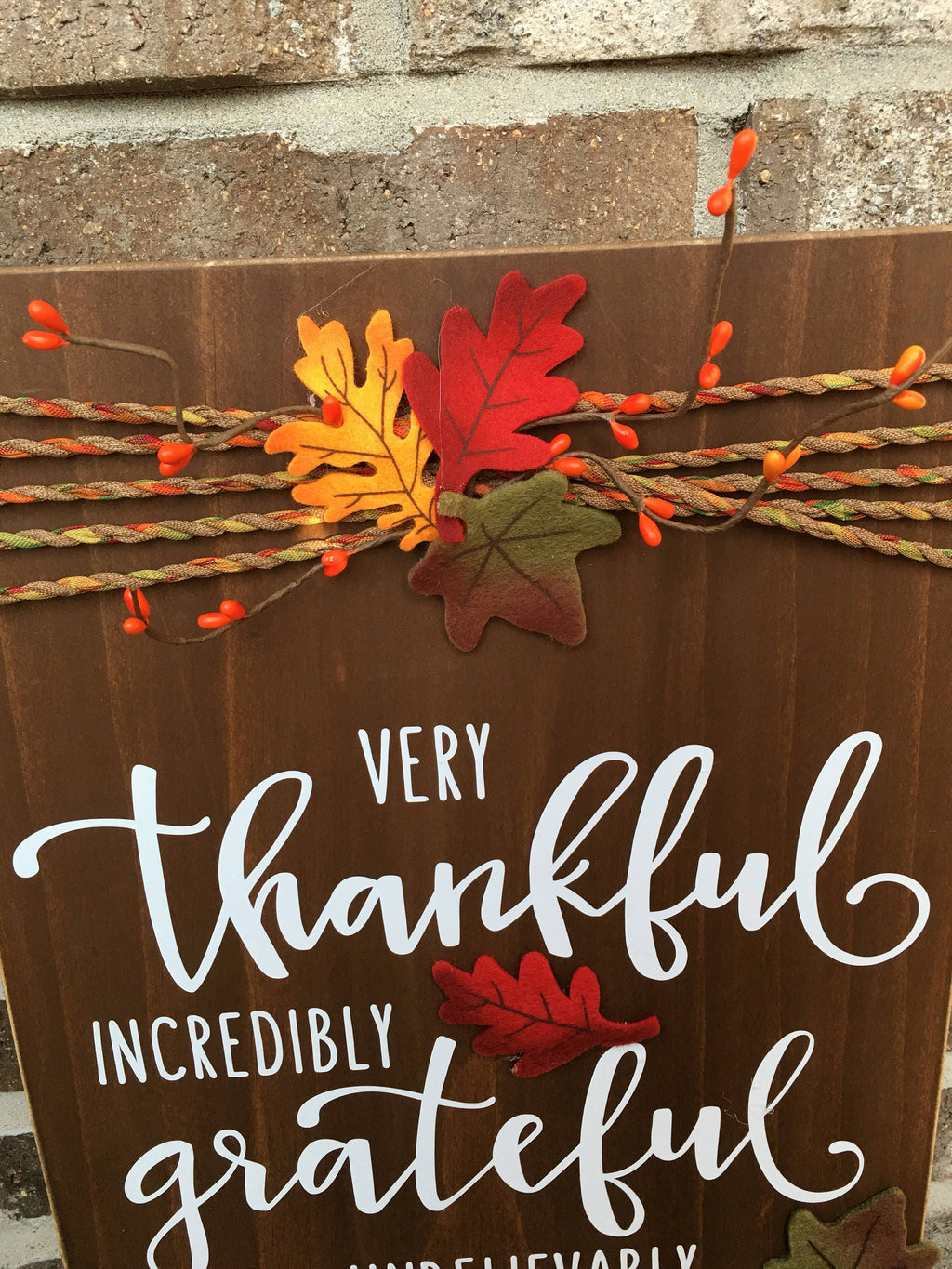11" x 18" Rustic Wooden Fall / Thanksgiving /Fall Wedding Sign